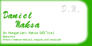 daniel maksa business card